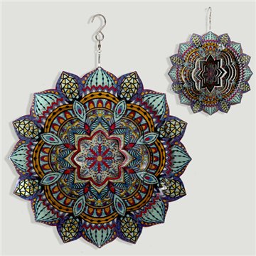 Steel spinner. Multicolored Mandala 30cm