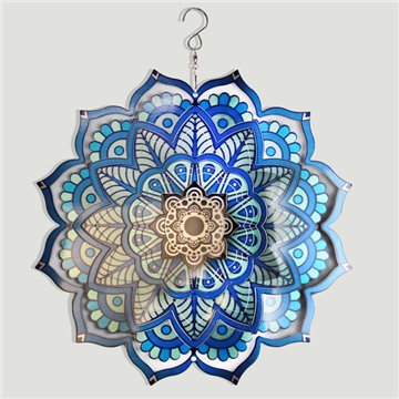Spinner acero. Mandala Azul. 30cm.