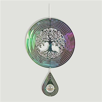 Steel spinner. Tree of life with tear. 15x23cm