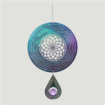 Spinner acero. Flor vida con lágrima. 15x23cm