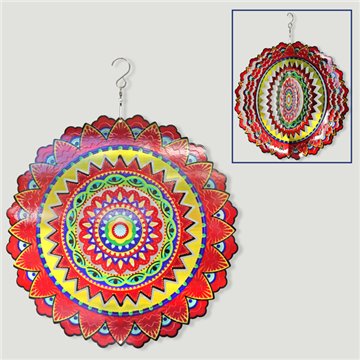Spinner acero Mandalas rojo multicolor 30cm