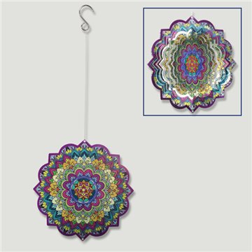 Multicolour Mandalas steel spinner 15cm