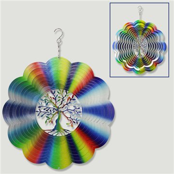 Steel Spinner Tree of Life m/color 30cm