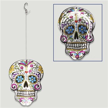 Steel spinner Skull 11x15cm approx