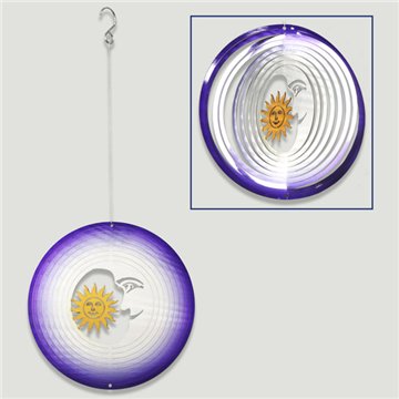 Steel spinner Moon/Sun 15cm approx