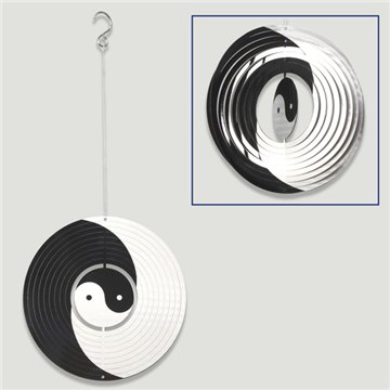 Steel spinner Yin Yang color 15cm approx
