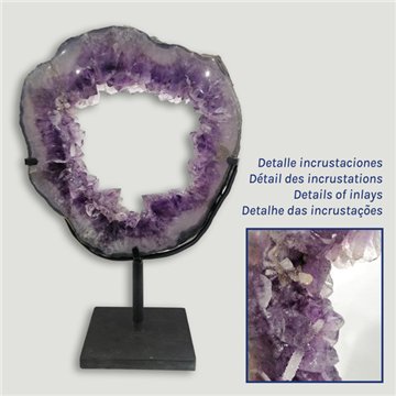 Amethyst Portal EXTRA. Metal base. 42x38cm