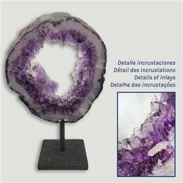 Amethyst Portal EXTRA. Metal base. 45x28cm