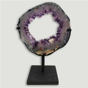 Amethyst Portal EXTRA. Metal base. 36x24cm
