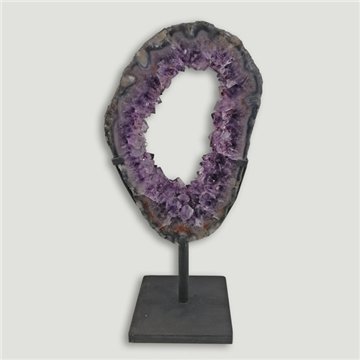 Amethyst Portal EXTRA. Metal base. 43x20cm