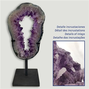 Amethyst Portal EXTRA. Metal base. 44x18cm