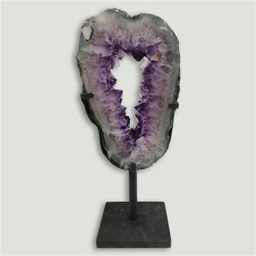 Amethyst Portal EXTRA. Metal base. 40x16cm