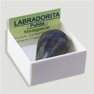 Boîte 4x4 - Labradorite polie (goutte) - Madagascar