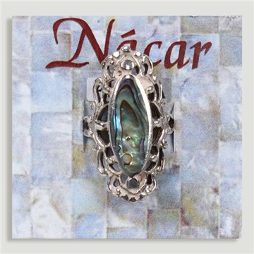 Bague en argent. Nacre. À partir de 5 g (PRIX AU GRAMME)