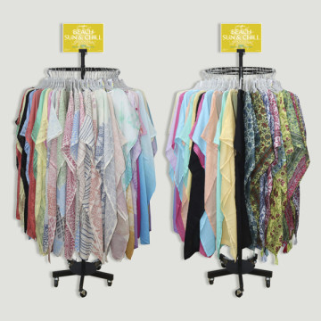 Affichage Plage Soleil & Chill. Ponchos en coton – 96 unités