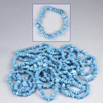 Pulsera chip. Howlita turquesa