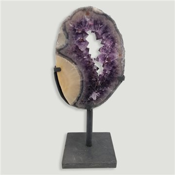 Amethyst Portal SUPER EXTRA. Metal base. 35x15cm