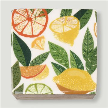 Caja cuadrada madera mango. Modelo Estilo Mediterráneo. 10x10x5cm