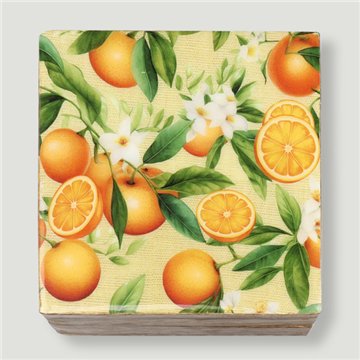 Caja cuadrada madera mango. Modelo Estilo Mediterráneo. 10x10x5cm