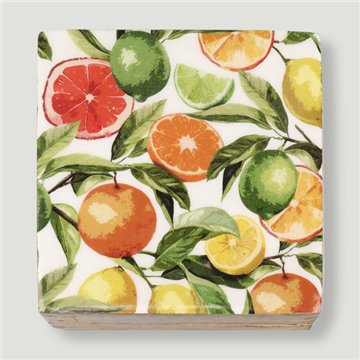 Caja cuadrada madera mango. Modelo Estilo Mediterráneo. 10x10x5cm