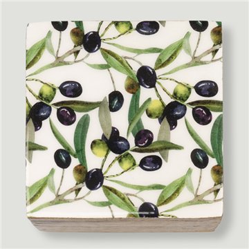 Caja cuadrada madera mango. Modelo Estilo Mediterráneo. 10x10x5cm