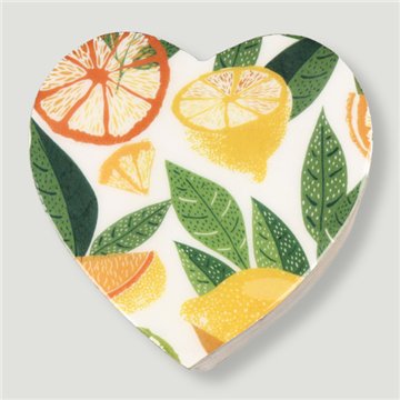 Caja corazón madera mango. Modelo Estilo Mediterráneo. 11x11x5cm