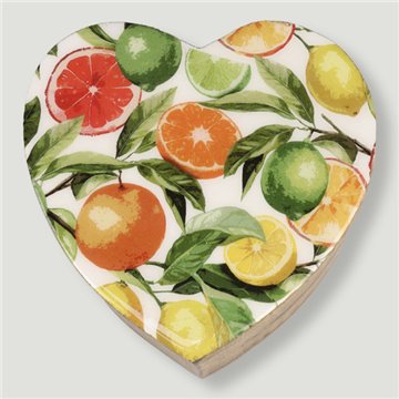 Mango wood heart-shaped box. Mediterranean style design. 11x11x5cm