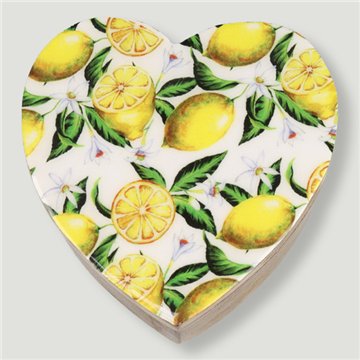 Caja corazón madera mango. Modelo Estilo Mediterráneo. 11x11x5cm
