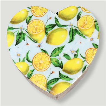 Mango wood heart-shaped box. Mediterranean style design. 11x11x5cm