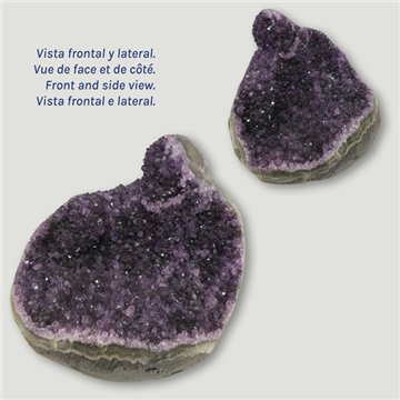 Drusa Amatista forma libre. 12x10x12cm aprox.