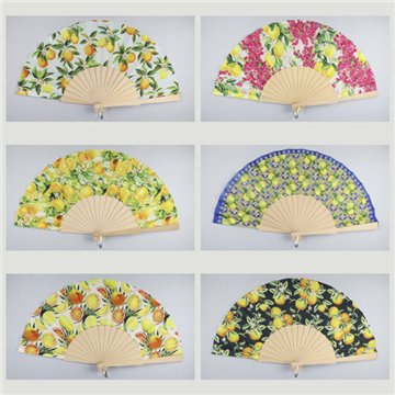 Wooden fan. Model Citrus. Surtidos