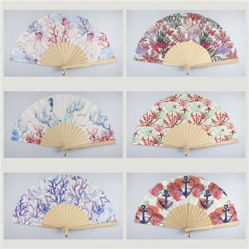 Wooden fan. Model Corals. Surtidos