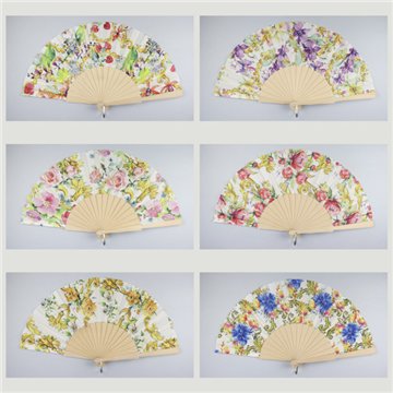 Wooden fan. Model Floral. Surtidos