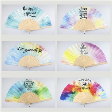 Wooden fan. Model Watercolor Messages. Surtidos