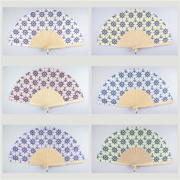 Wooden fan. Model Anchors. Surtidos