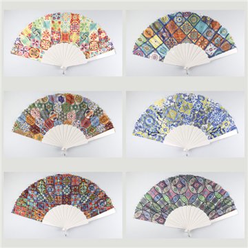 Plastic fan. Model Mosaic. Surtidos
