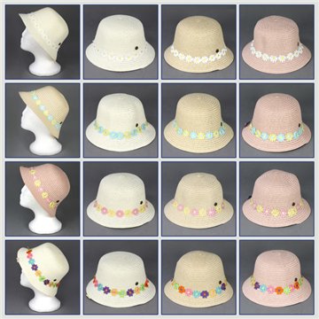 Chapeau pour enfant. 03. Modèle Marguerites. Couleurs assorties