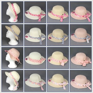 Sombrero infantil. 04. Modelo cinta estampada. Colores surtidos