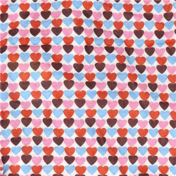 Tour de cou. Polyester. Modèle Cœurs multicolores