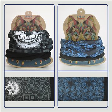 Tour de cou. Polyester. Modèle Crânes