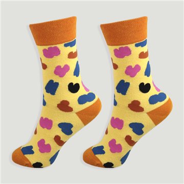 Chaussettes. Modèle Jaune à pois