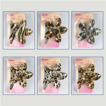 Hair clip. 02. Hawaiian flower animal print model. Assorted