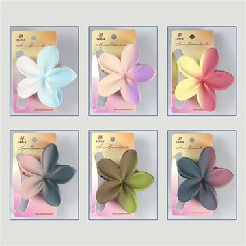 Pince à cheveux. 11. Modèle Fleur hawaïenne. Assortis