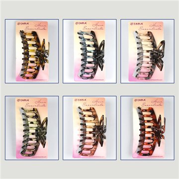 Pinza pelo grande. 14. Modelo Mariposa “leopardo print”. Surtidos