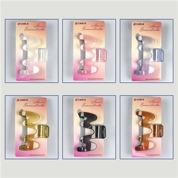 Pinza pelo grande. 22. Modelo Animal print. Surtidos