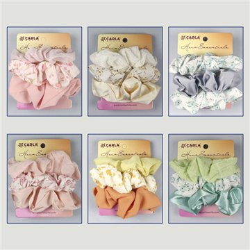 Set coletero scrunchie. 39. Modelo Spring Flower. Surtidos