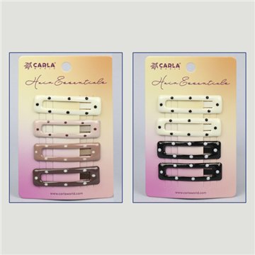 Hair clips set. 49. Polka dots model. Assorted