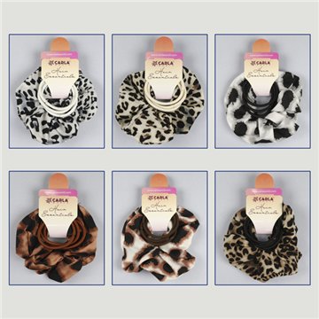 Set scrunchie + gomas pelo. 54. Modelo Animal print. Surtidos
