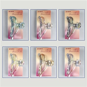 Large hair clip. 61. Bow model. Assorted