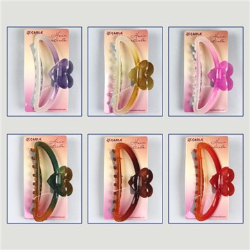 Large hair clip. 66. Heart model. Assorted